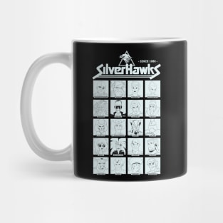 Characters from the 80s animated series, Silverhawks Mug